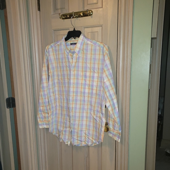 NWT Northern Isles mens plaid shirt sz L pastel colors - Picture 5 of 5